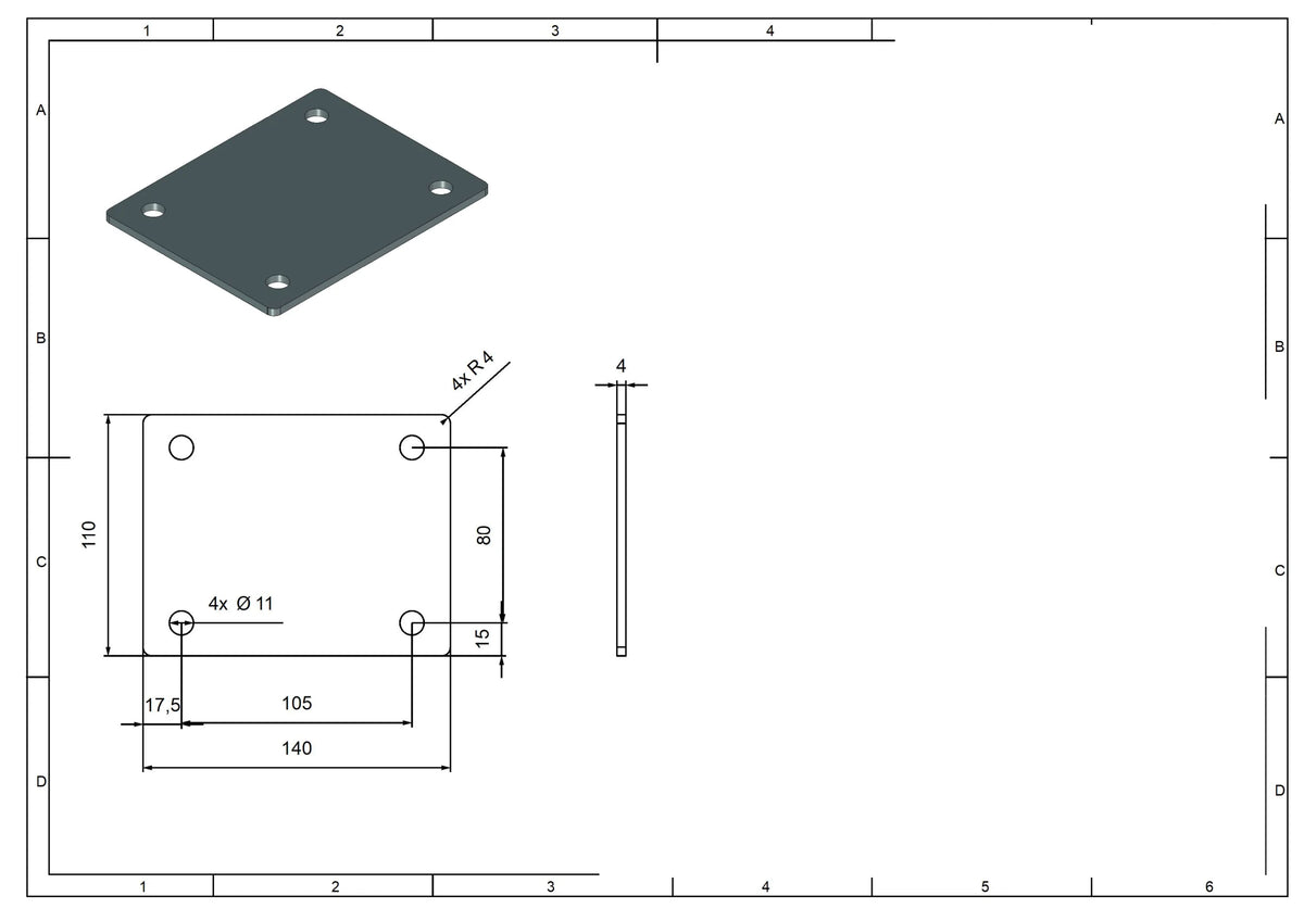 CS-DP4L — rysunek techniczny