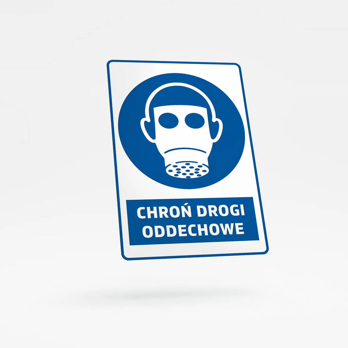Mandatory sign with text - wear respiratory protection