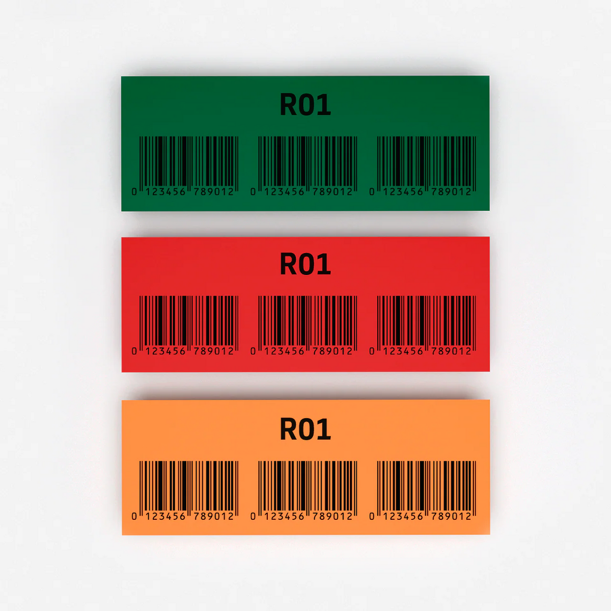 Rack label, multiple, horizontal