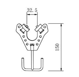 Akcesorium metalowe F-1 — rysunek techniczny