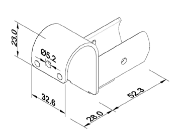 Akcesorium metalowe F-21 — rysunek techniczny