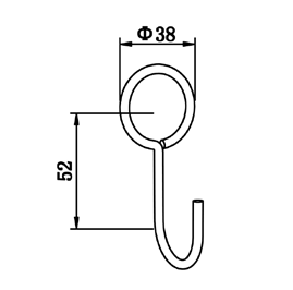 Akcesorium metalowe F-3C — rysunek techniczny
