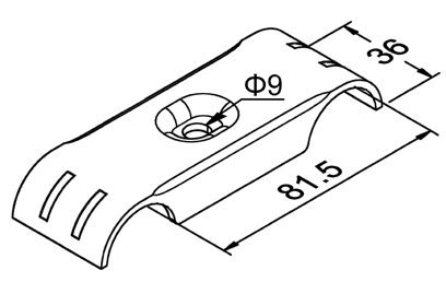 Akcesorium metalowe F-6 — rysunek techniczny