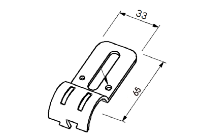Złączka metalowa H-10 — rysunek techniczny