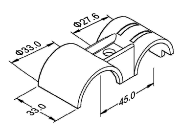 Złączka metalowa H-13C — rysunek techniczny