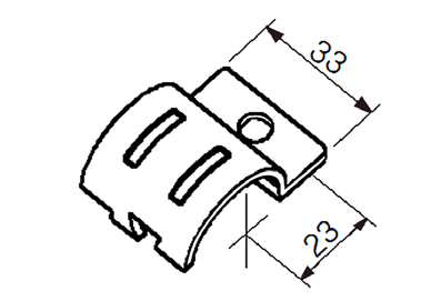 Złączka metalowa H-15 — rysunek techniczny