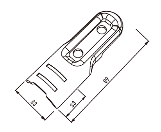 Złączka metalowa H-6A — rysunek techniczny