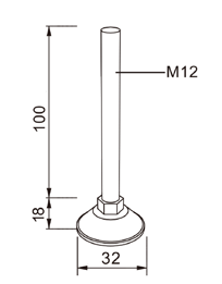 Stopka L-3A — rysunek techniczny
