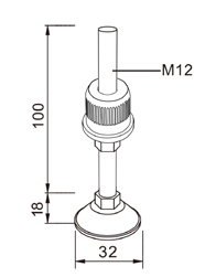 Stopka L-3C — rysunek techniczny