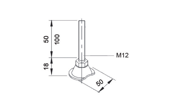 Stopka L-4A — rysunek techniczny