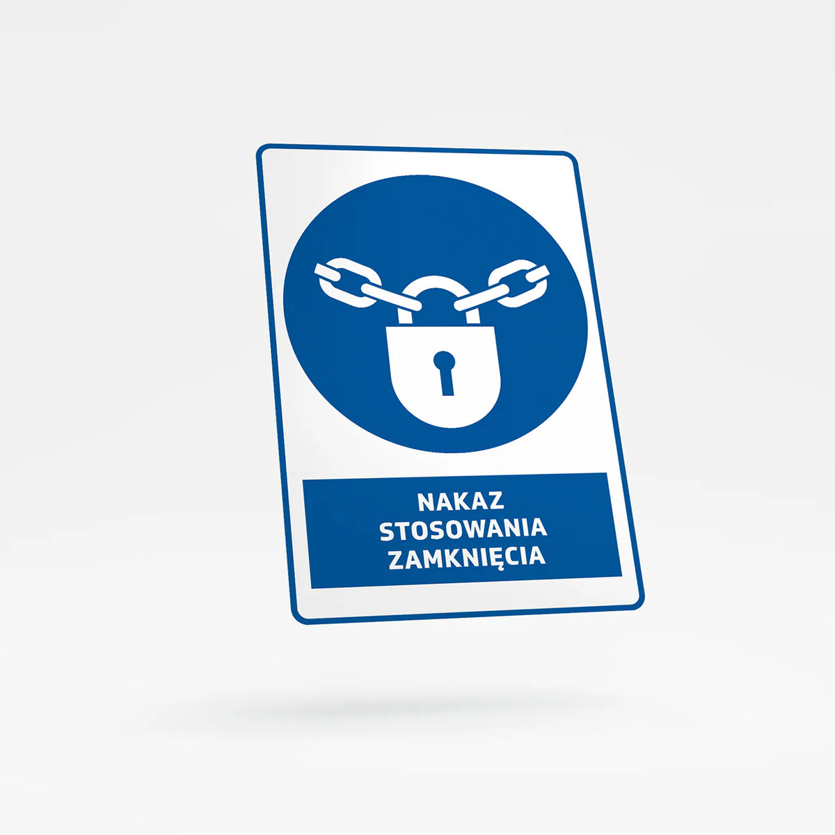 Mandatory sign with text - keep closed