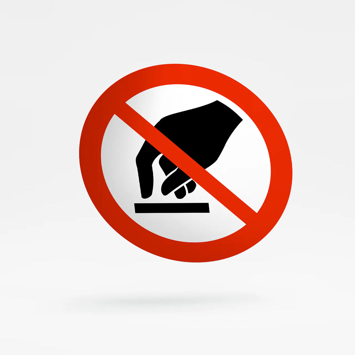 Prohibition sign - do not touch