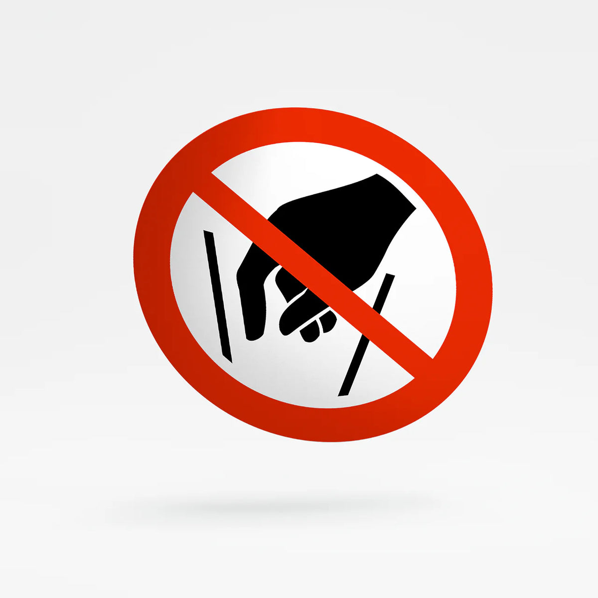 Prohibition sign - do not reach in
