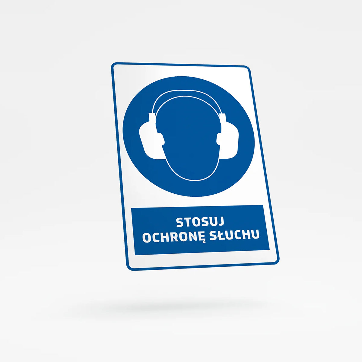 Mandatory sign with text - wear ear protection