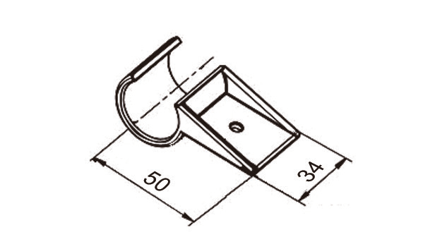 Akcesorium plastikowe P-10 — rysunek techniczny