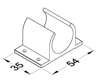 Akcesorium plastikowe P-13 — rysunek techniczny