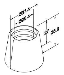 Akcesorium plastikowe P-2A — rysunek techniczny