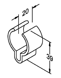 Akcesorium plastikowe P-4 — rysunek techniczny