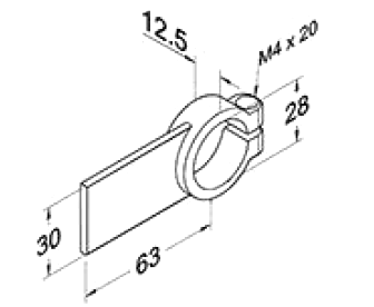Akcesorium plastikowe P-7A — rysunek techniczny