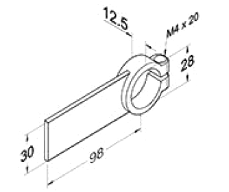 Akcesorium plastikowe P-7B — rysunek techniczny