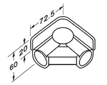 Akcesorium plastikowe P-HJ2B — rysunek techniczny