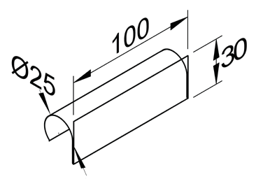 Akcesorium plastikowe P-L2B — rysunek techniczny