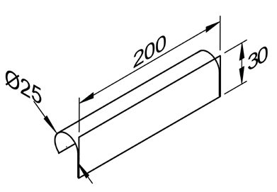 Akcesorium plastikowe P-L2D — rysunek techniczny