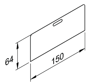 Akcesorium plastikowe P-L3A — rysunek techniczny
