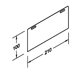 Akcesorium plastikowe P-L3D — rysunek techniczny