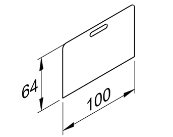 Akcesorium plastikowe P-L3 — rysunek techniczny