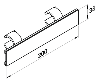 Akcesorium plastikowe P-L4 — rysunek techniczny