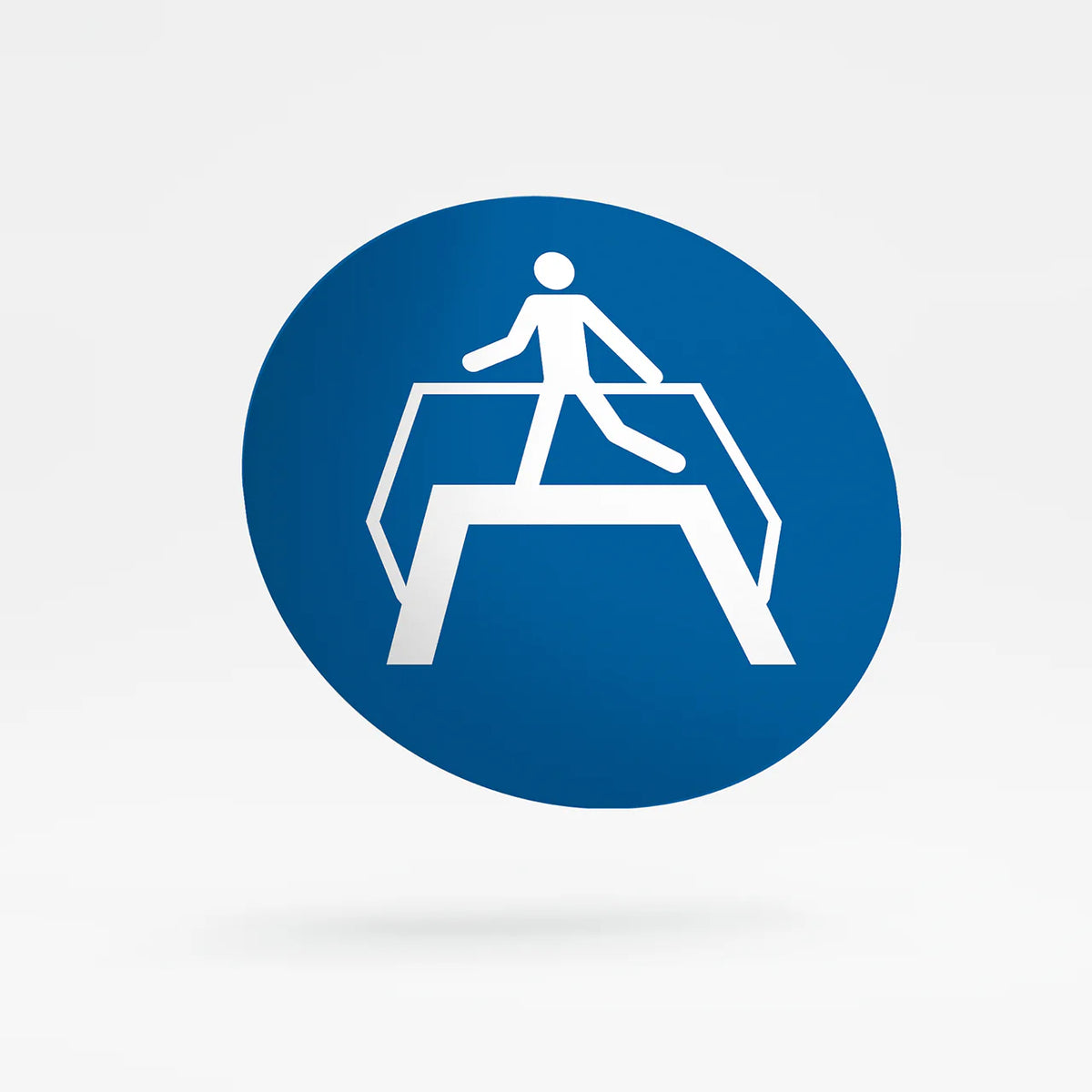 Mandatory sign - use footbridge
