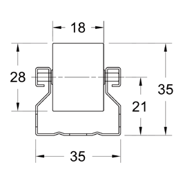 Szyna rolkowa R-3533 — rysunek techniczny
