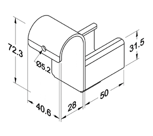 Szyna rolkowa R-35H3A — rysunek techniczny