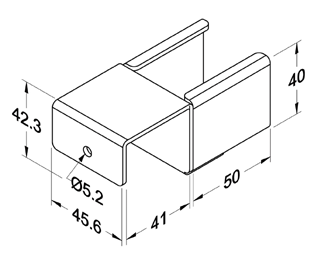 Szyna rolkowa R-4040H1 — rysunek techniczny