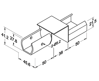 Szyna rolkowa R-40BH4B — rysunek techniczny