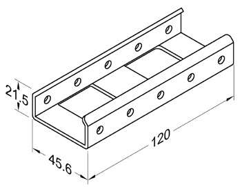 Szyna rolkowa R-40BH6 — rysunek techniczny