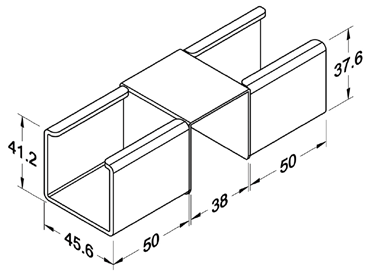 Szyna rolkowa R-40H4A — rysunek techniczny