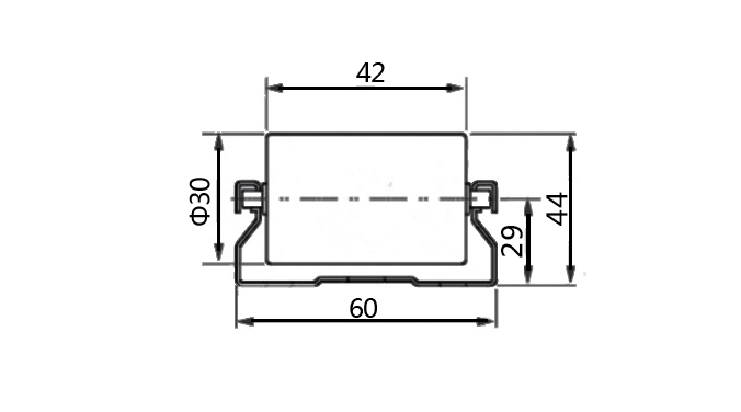 Szyna rolkowa R-6032 — rysunek techniczny