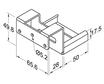 Szyna rolkowa R-60BH3 — rysunek techniczny