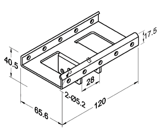 Szyna rolkowa R-60BH6A — rysunek techniczny