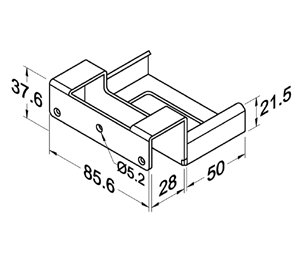 Szyna rolkowa R-80BH1 — rysunek techniczny