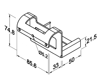 Szyna rolkowa R-80BH33 — rysunek techniczny