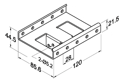 Szyna rolkowa R-80BH6A — rysunek techniczny