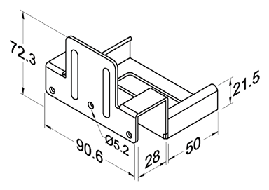 Szyna rolkowa R-85BH2 — rysunek techniczny