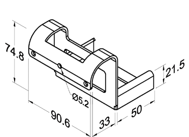 Szyna rolkowa R-85BH33 — rysunek techniczny