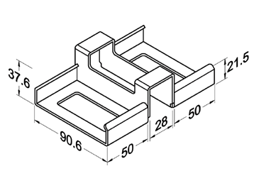 Szyna rolkowa R-85BH4 — rysunek techniczny
