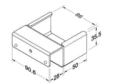 Szyna rolkowa R-85H1 — rysunek techniczny