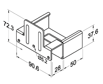 Szyna rolkowa R-85H2 — rysunek techniczny
