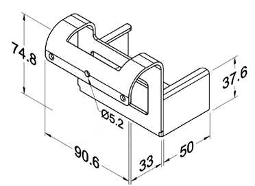 Szyna rolkowa R-85H33 — rysunek techniczny